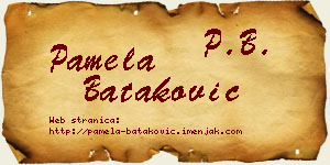 Pamela Bataković vizit kartica